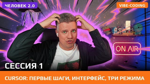 Превью: Cursor: первые шаги, интерфейс, три режима работы. Делаем сайт-визитку