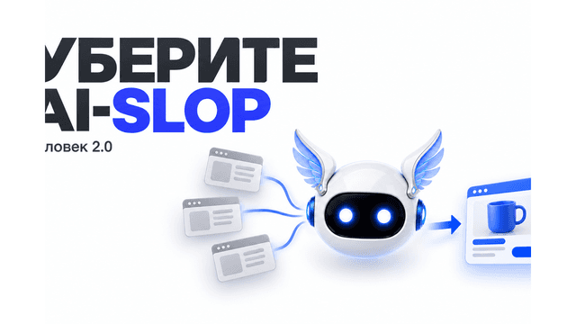 Обложка статьи: Почему сайты, созданные ИИ, выглядят одинаково и как убрать AI-slop