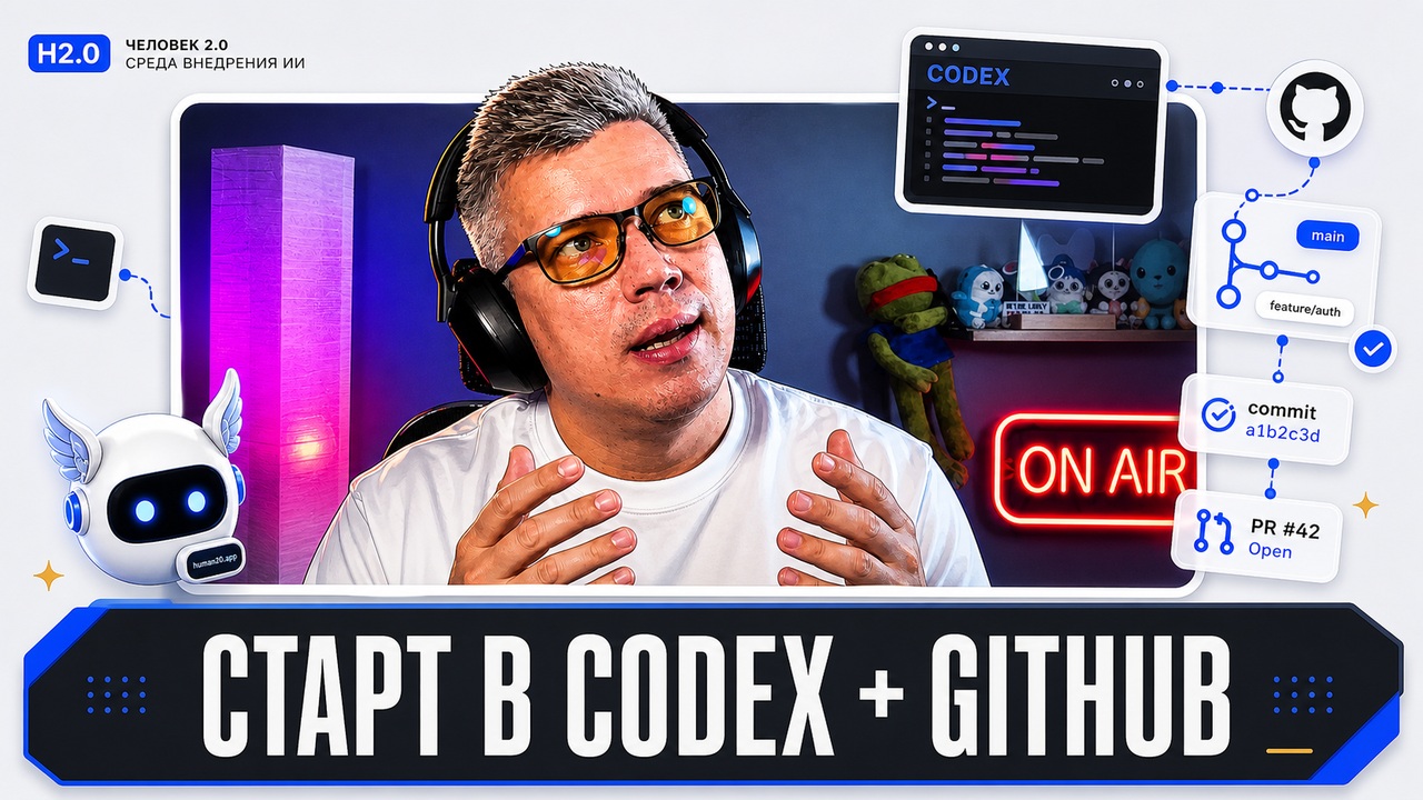 Превью: Старт в Codex: GitHub, репозиторий, первый проект и базовый workflow